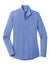 Sport-Tek LST407 Womens Moisture Wicking 1/4 Zip Sweatshirt Heather True Royal Blue Flat Front