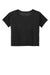 Sport-Tek LST411 Womens Draft Crop Short Sleeve Crewneck T-Shirt Black Flat Back