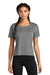 Sport-Tek LST411 Womens Draft Crop Short Sleeve Crewneck T-Shirt Dark Grey Model Front