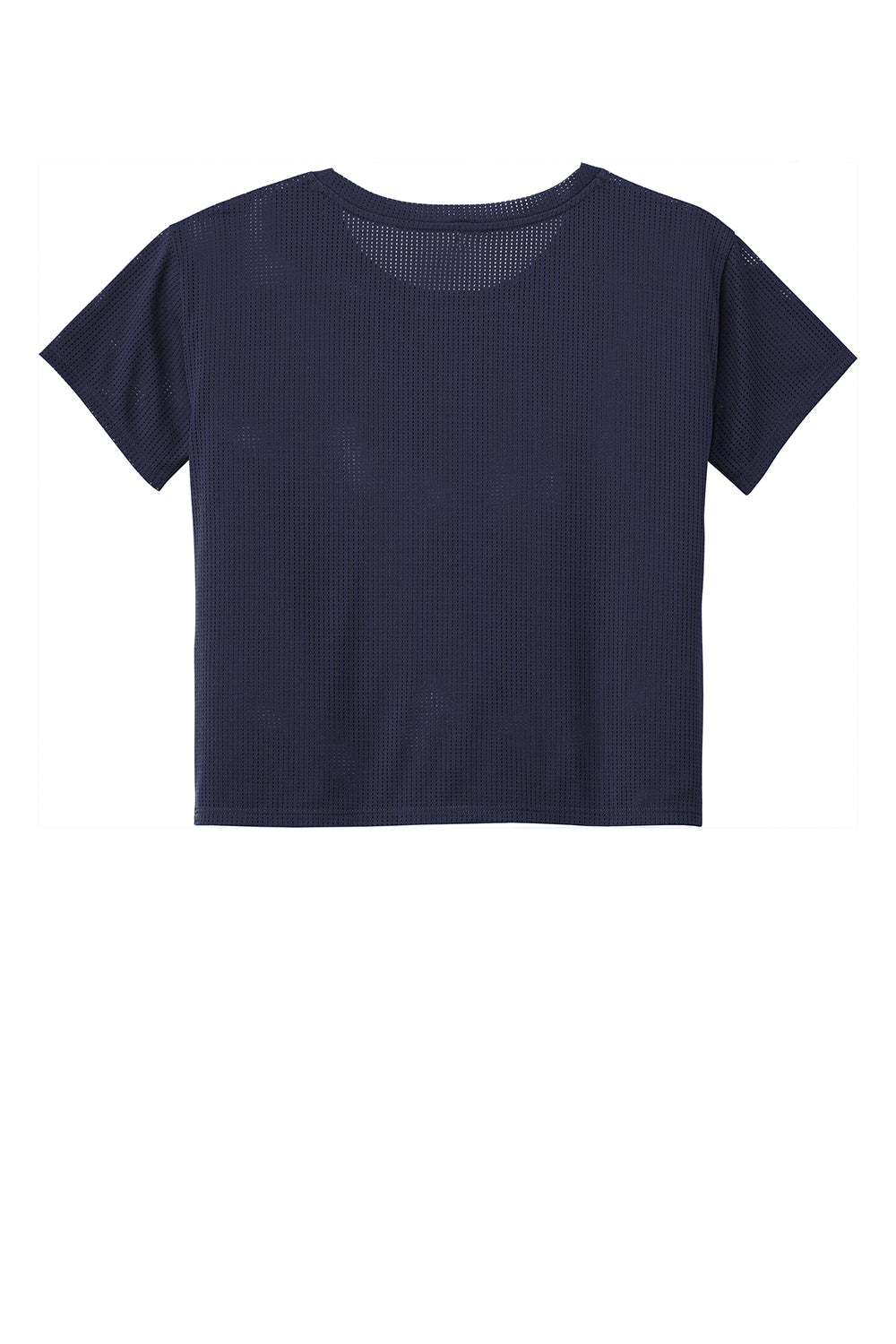 Sport-Tek LST411 Womens Draft Crop Short Sleeve Crewneck T-Shirt True Navy Blue Flat Back