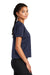 Sport-Tek LST411 Womens Draft Crop Short Sleeve Crewneck T-Shirt True Navy Blue Model Side