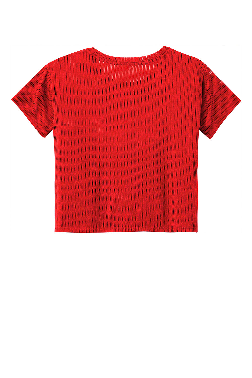 Sport-Tek LST411 Womens Draft Crop Short Sleeve Crewneck T-Shirt True Red Flat Back