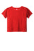 Sport-Tek LST411 Womens Draft Crop Short Sleeve Crewneck T-Shirt True Red Flat Front