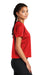 Sport-Tek LST411 Womens Draft Crop Short Sleeve Crewneck T-Shirt True Red Model Side