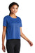 Sport-Tek LST411 Womens Draft Crop Short Sleeve Crewneck T-Shirt True Royal Blue Model 3q