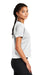 Sport-Tek LST411 Womens Draft Crop Short Sleeve Crewneck T-Shirt White Model Side