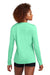 Sport-Tek LST420LS Womens Posi-UV Pro Long Sleeve Crewneck T-Shirt Bright Seafoam Green Model Back