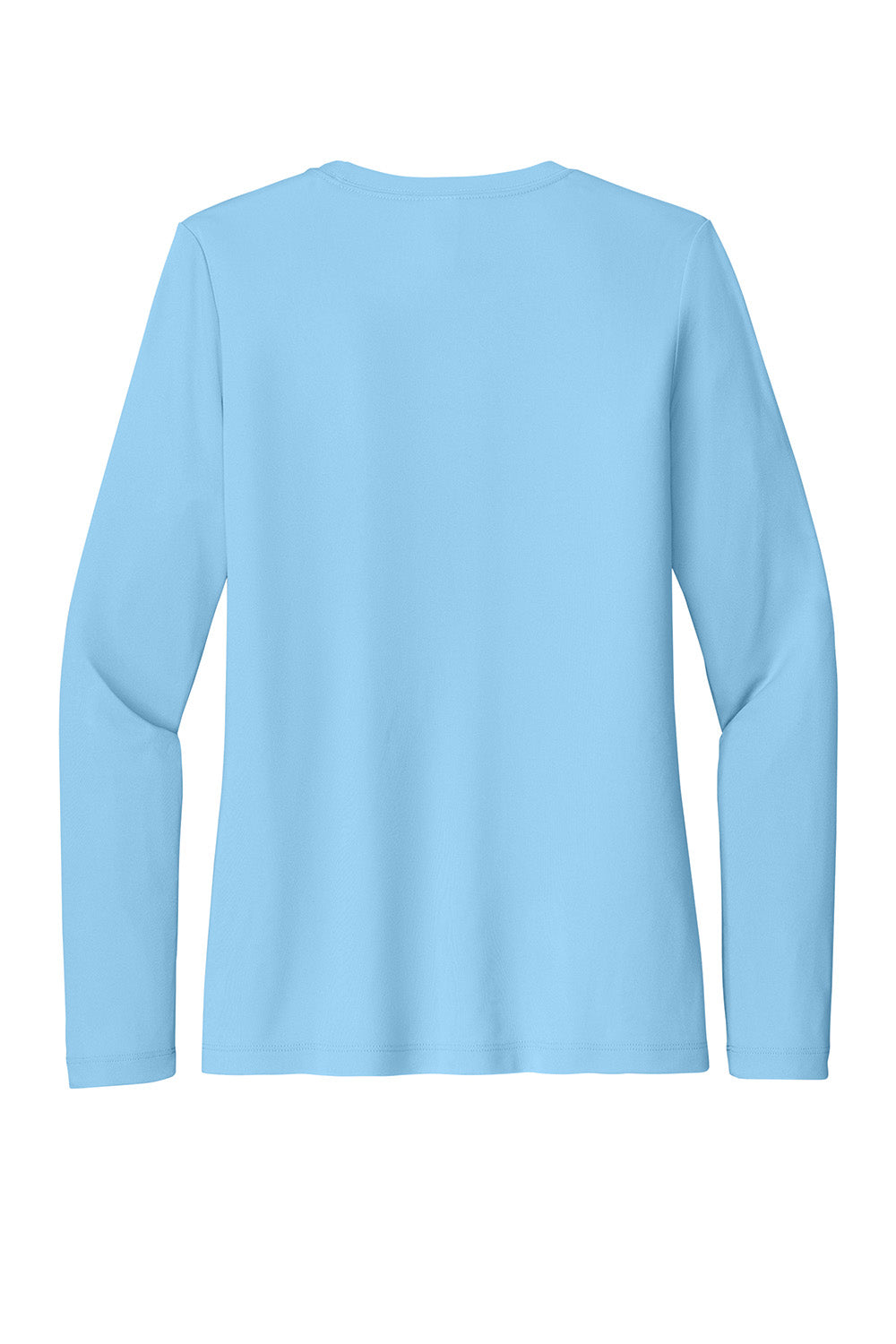 Sport-Tek LST420LS Womens Posi-UV Pro Long Sleeve Crewneck T-Shirt Light Blue Flat Back