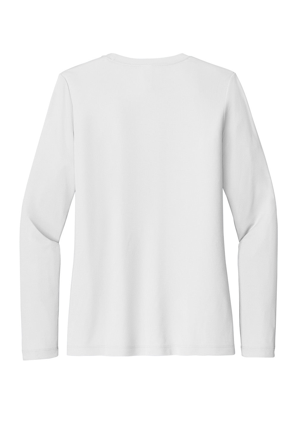 Sport-Tek LST420LS Womens Posi-UV Pro Long Sleeve Crewneck T-Shirt White Flat Back