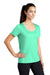 Sport-Tek LST420 Womens Moisture Wicking Short Sleeve Scoop Neck T-Shirt Bright Seafoam Green Model 3q