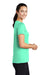 Sport-Tek LST420 Womens Moisture Wicking Short Sleeve Scoop Neck T-Shirt Bright Seafoam Green Model Side