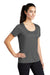 Sport-Tek LST420 Womens Moisture Wicking Short Sleeve Scoop Neck T-Shirt Dark Smoke Grey Model 3q