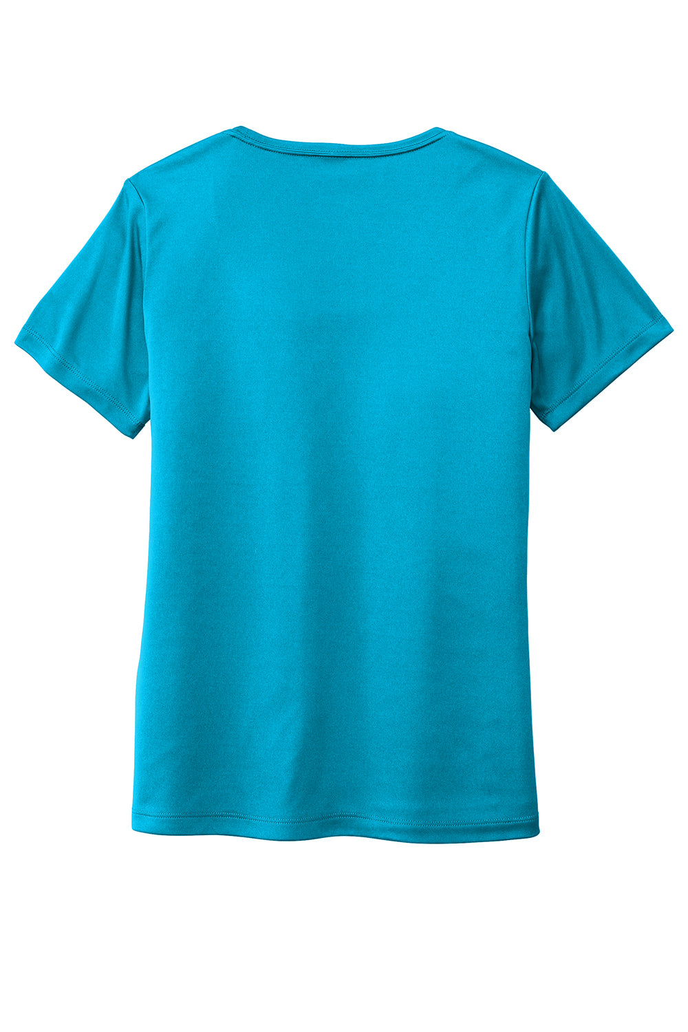 Sport-Tek LST420 Womens Moisture Wicking Short Sleeve Scoop Neck T-Shirt Sapphire Blue Flat Back