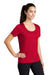 Sport-Tek LST420 Womens Moisture Wicking Short Sleeve Scoop Neck T-Shirt True Red Model 3q