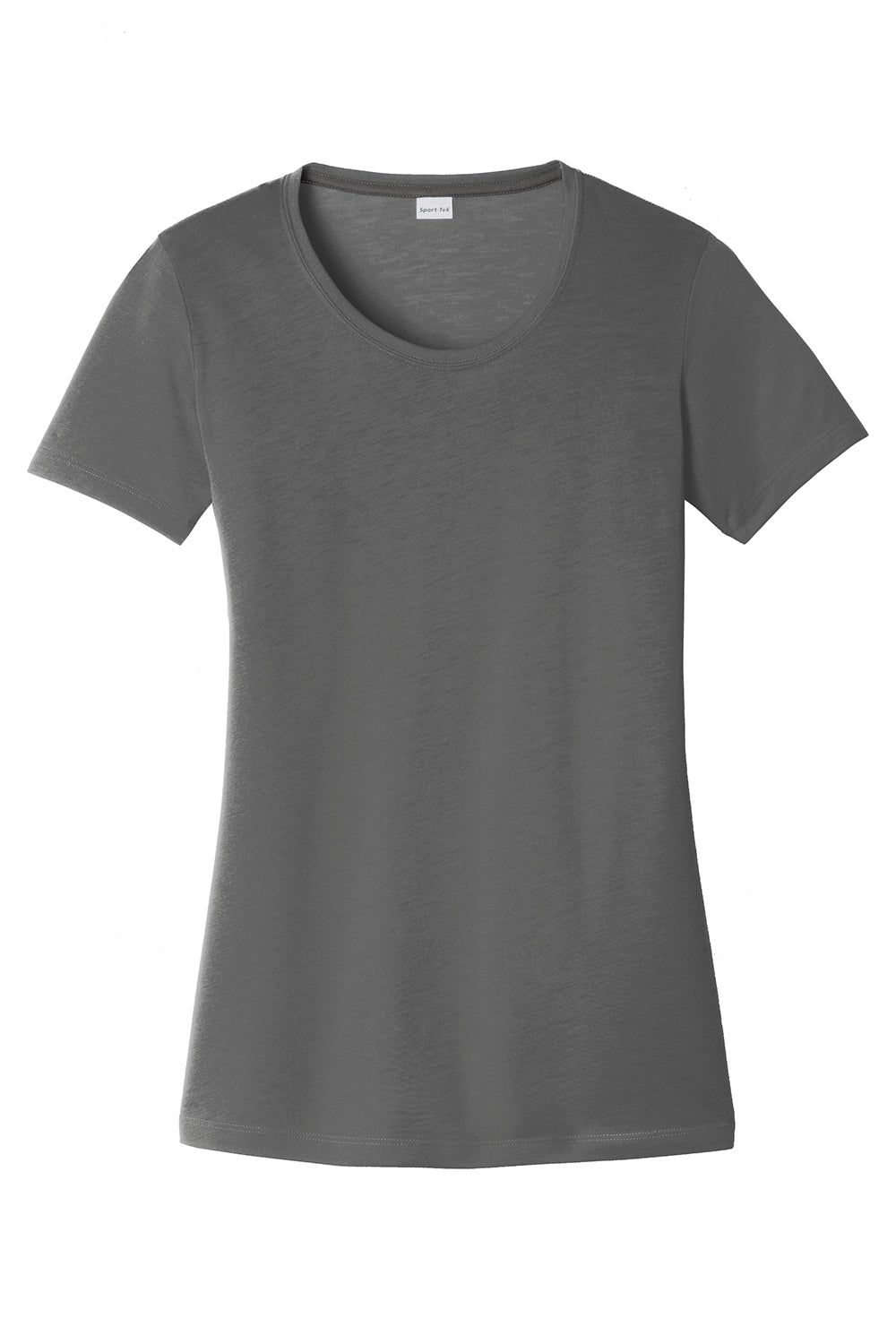 Sport-Tek LST450 Womens Competitor Moisture Wicking Short Sleeve Scoop Neck T-Shirt Dark Smoke Grey Flat Front