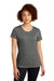 Sport-Tek LST450 Womens Competitor Moisture Wicking Short Sleeve Scoop Neck T-Shirt Dark Smoke Grey Model Front