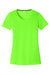 Sport-Tek LST450 Womens Competitor Moisture Wicking Short Sleeve Scoop Neck T-Shirt Neon Green Flat Front