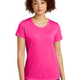 Sport-Tek Womens Competitor Moisture Wicking Short Sleeve Scoop Neck T-Shirt - Neon Pink