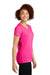 Sport-Tek LST450 Womens Competitor Moisture Wicking Short Sleeve Scoop Neck T-Shirt Neon Pink Model Side