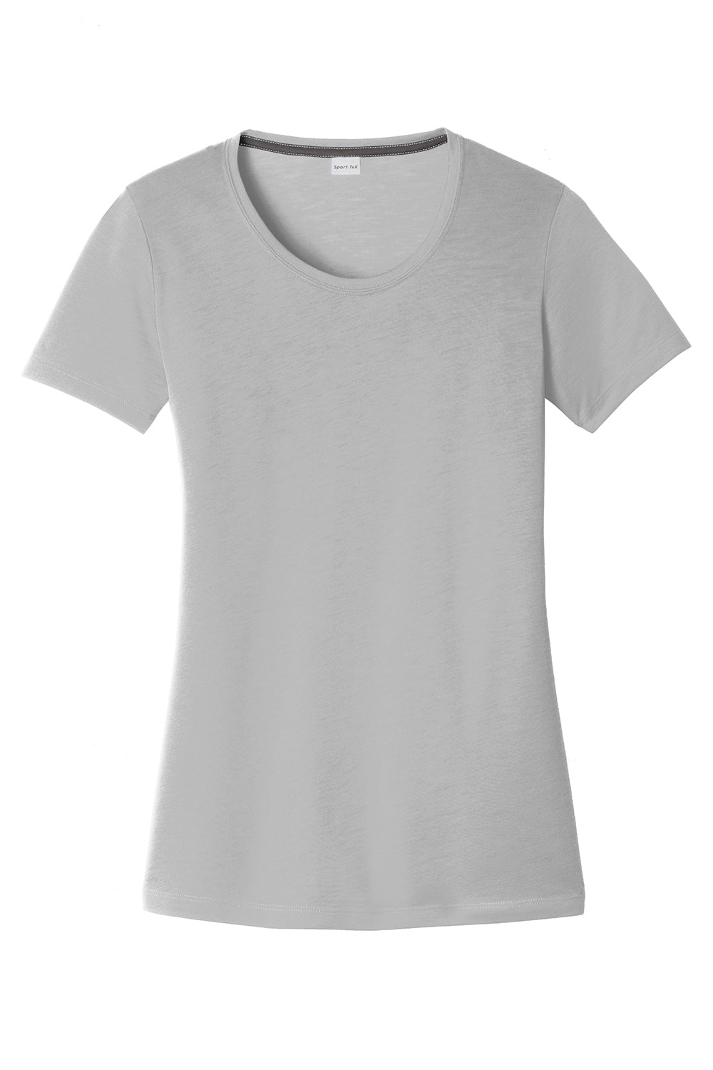 Sport-Tek LST450 Womens Competitor Moisture Wicking Short Sleeve Scoop Neck T-Shirt Silver Grey Flat Front