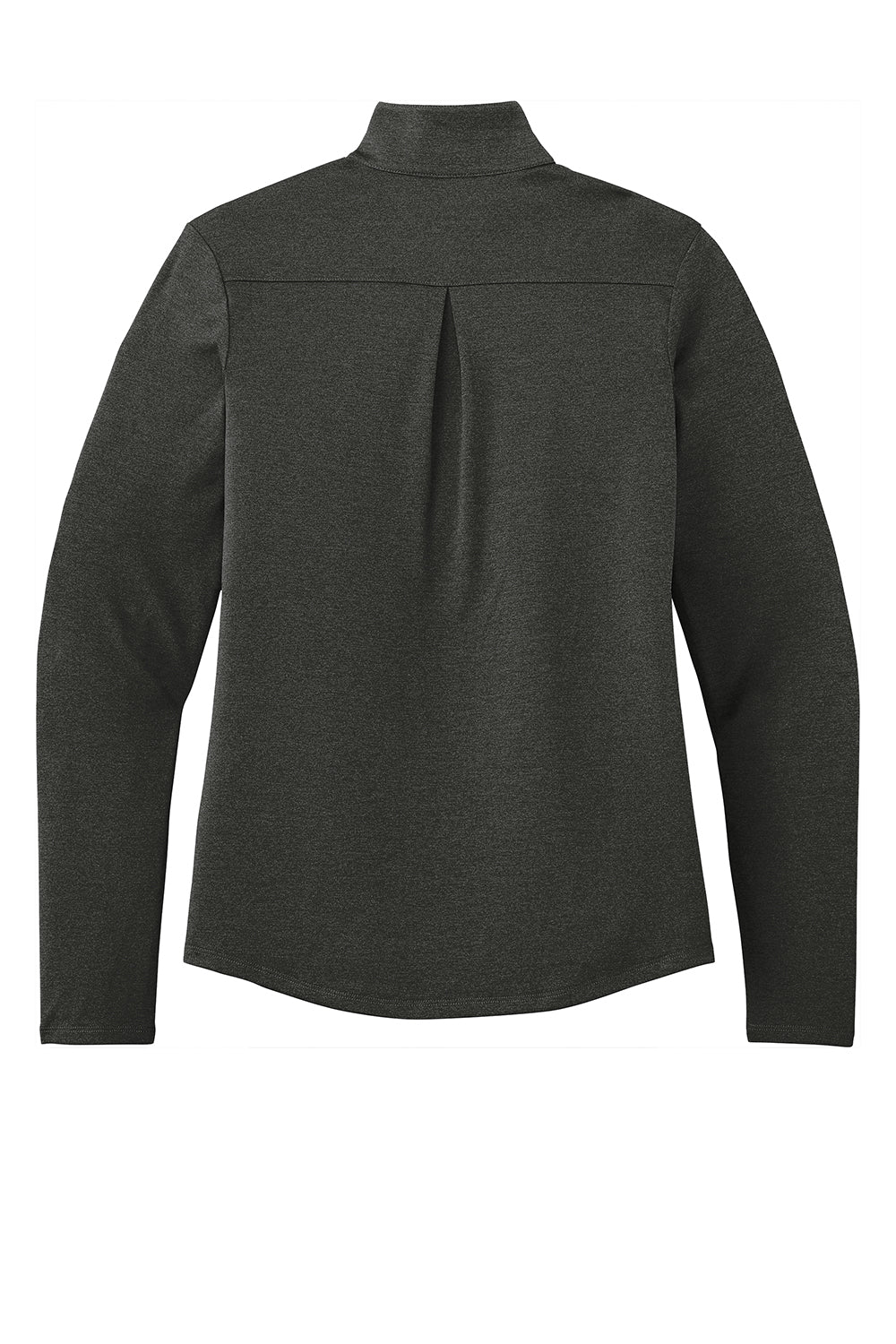 Sport-Tek LST469 Womens Endeavor Moisture Wicking 1/4 Zip Sweatshirt Heather Black Flat Back