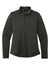 Sport-Tek LST469 Womens Endeavor Moisture Wicking 1/4 Zip Sweatshirt Heather Black Flat Front