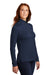 Sport-Tek LST469 Womens Endeavor Moisture Wicking 1/4 Zip Sweatshirt Heather Dark Royal Blue Model 3q