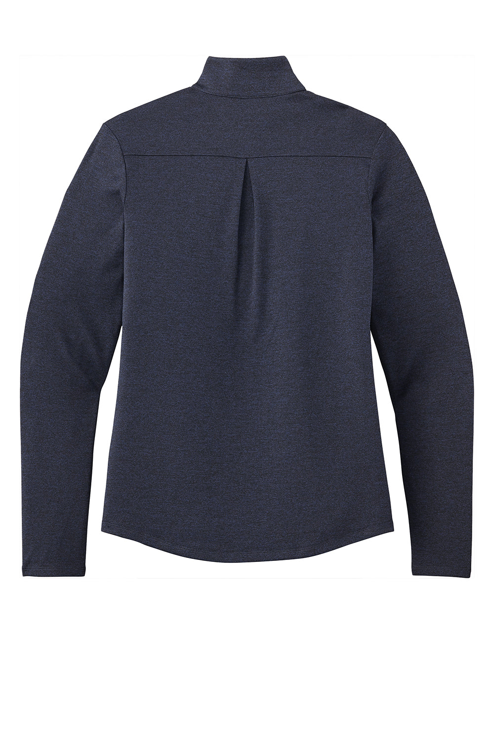 Sport-Tek LST469 Womens Endeavor Moisture Wicking 1/4 Zip Sweatshirt Heather Deep Navy Blue Flat Back