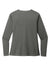 Sport-Tek LST470LS Womens Rashguard Moisture Wicking Long Sleeve Crewneck T-Shirt Dark Smoke Grey Flat Back