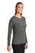 Sport-Tek LST470LS Womens Rashguard Moisture Wicking Long Sleeve Crewneck T-Shirt Dark Smoke Grey Model 3q