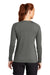 Sport-Tek LST470LS Womens Rashguard Moisture Wicking Long Sleeve Crewneck T-Shirt Dark Smoke Grey Model Back