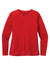 Sport-Tek LST470LS Womens Rashguard Moisture Wicking Long Sleeve Crewneck T-Shirt True Red Flat Front