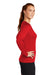 Sport-Tek LST470LS Womens Rashguard Moisture Wicking Long Sleeve Crewneck T-Shirt True Red Model Side