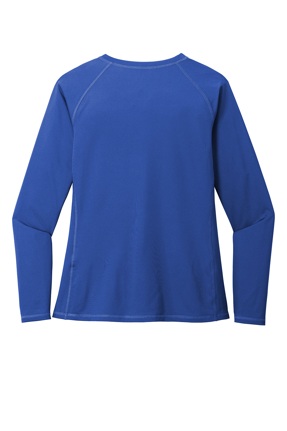 Sport-Tek LST470LS Womens Rashguard Moisture Wicking Long Sleeve Crewneck T-Shirt True Royal Blue Flat Back