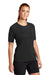 Sport-Tek LST470 Womens Rashguard Moisture Wicking Short Sleeve Crewneck T-Shirt Black Model 3q