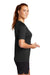 Sport-Tek LST470 Womens Rashguard Moisture Wicking Short Sleeve Crewneck T-Shirt Black Model Side