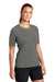 Sport-Tek LST470 Womens Rashguard Moisture Wicking Short Sleeve Crewneck T-Shirt Dark Smoke Grey Model 3q