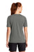 Sport-Tek LST470 Womens Rashguard Moisture Wicking Short Sleeve Crewneck T-Shirt Dark Smoke Grey Model Back