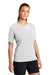 Sport-Tek LST470 Womens Rashguard Moisture Wicking Short Sleeve Crewneck T-Shirt White Model 3q