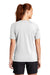 Sport-Tek LST470 Womens Rashguard Moisture Wicking Short Sleeve Crewneck T-Shirt White Model Back