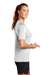 Sport-Tek LST470 Womens Rashguard Moisture Wicking Short Sleeve Crewneck T-Shirt White Model Side