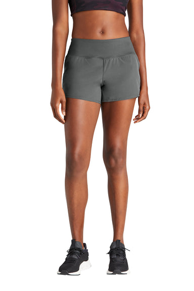 Sport-Tek LST485 Womens Repeat Shorts Iron Grey Model Front