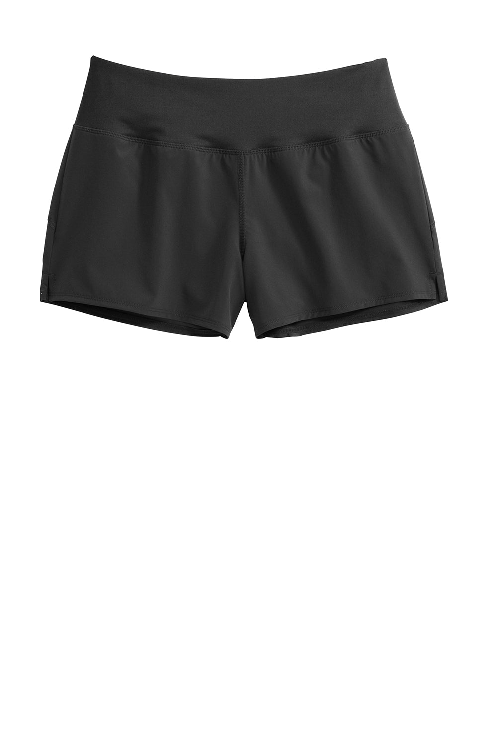 Sport-Tek LST485 Womens Repeat Shorts Black Flat Front