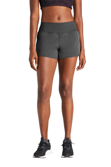 Sport-Tek LST485 Womens Repeat Shorts Graphite Grey Model Front