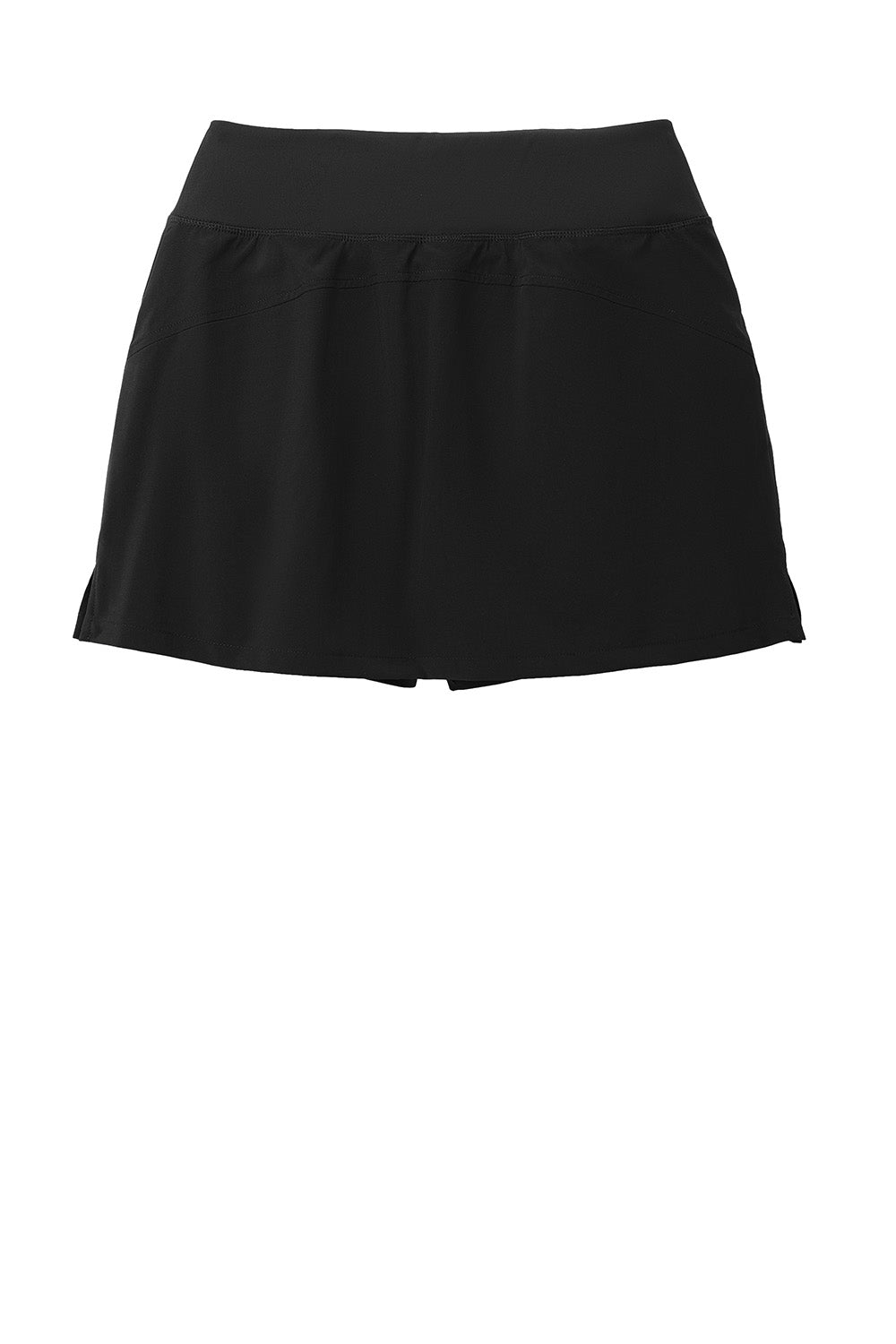 Sport-Tek LST486 Womens Repeat Skorts Black Flat Back