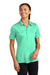 Sport-Tek LST520 Womens Moisture Wicking Short Sleeve Polo Shirt Bright Seafoam Green Model Front