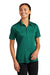 Sport-Tek LST520 Womens Moisture Wicking Short Sleeve Polo Shirt Marine Green Model Front