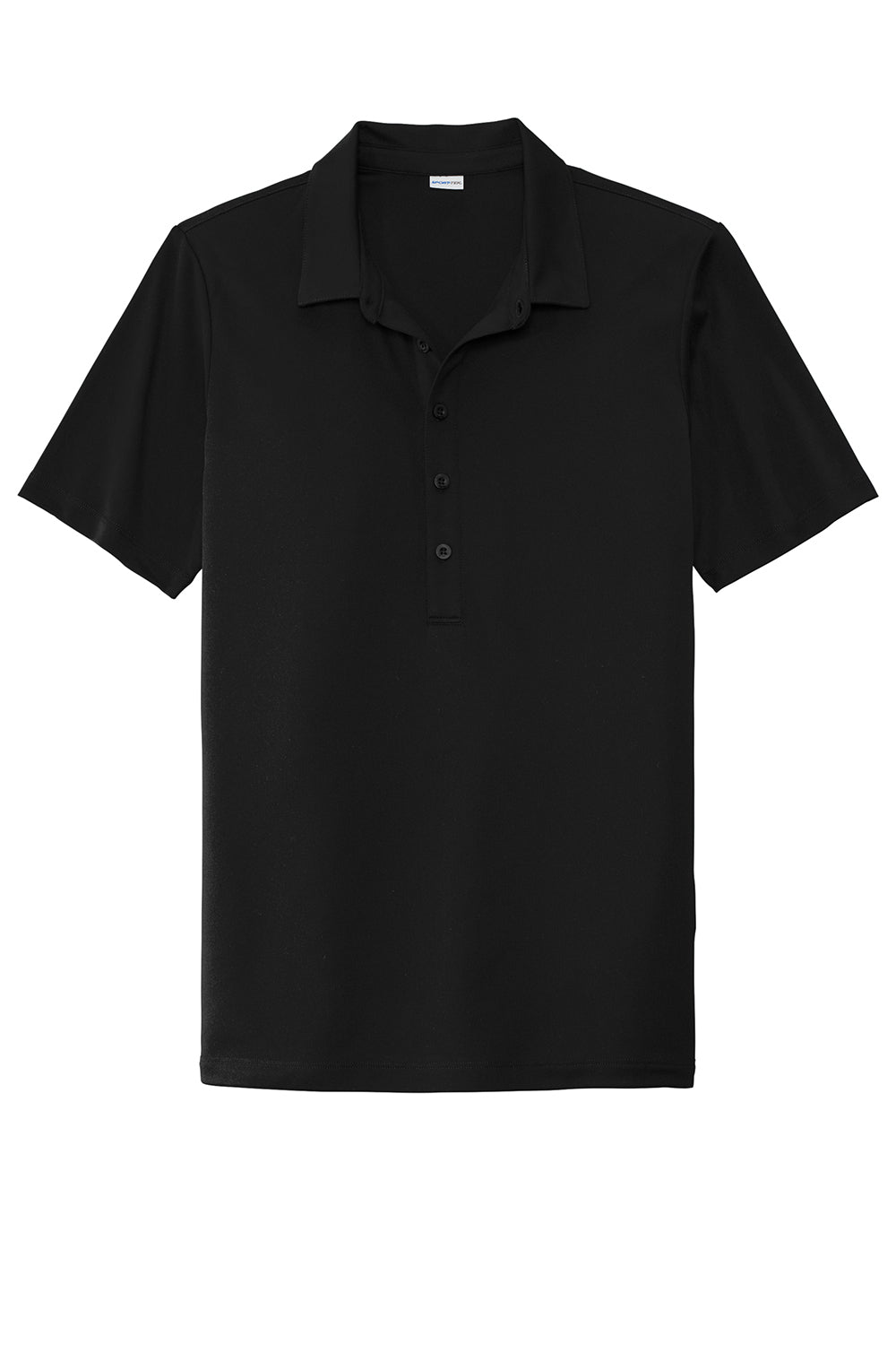 Sport-Tek LST520 Womens Moisture Wicking Short Sleeve Polo Shirt Black Flat Front