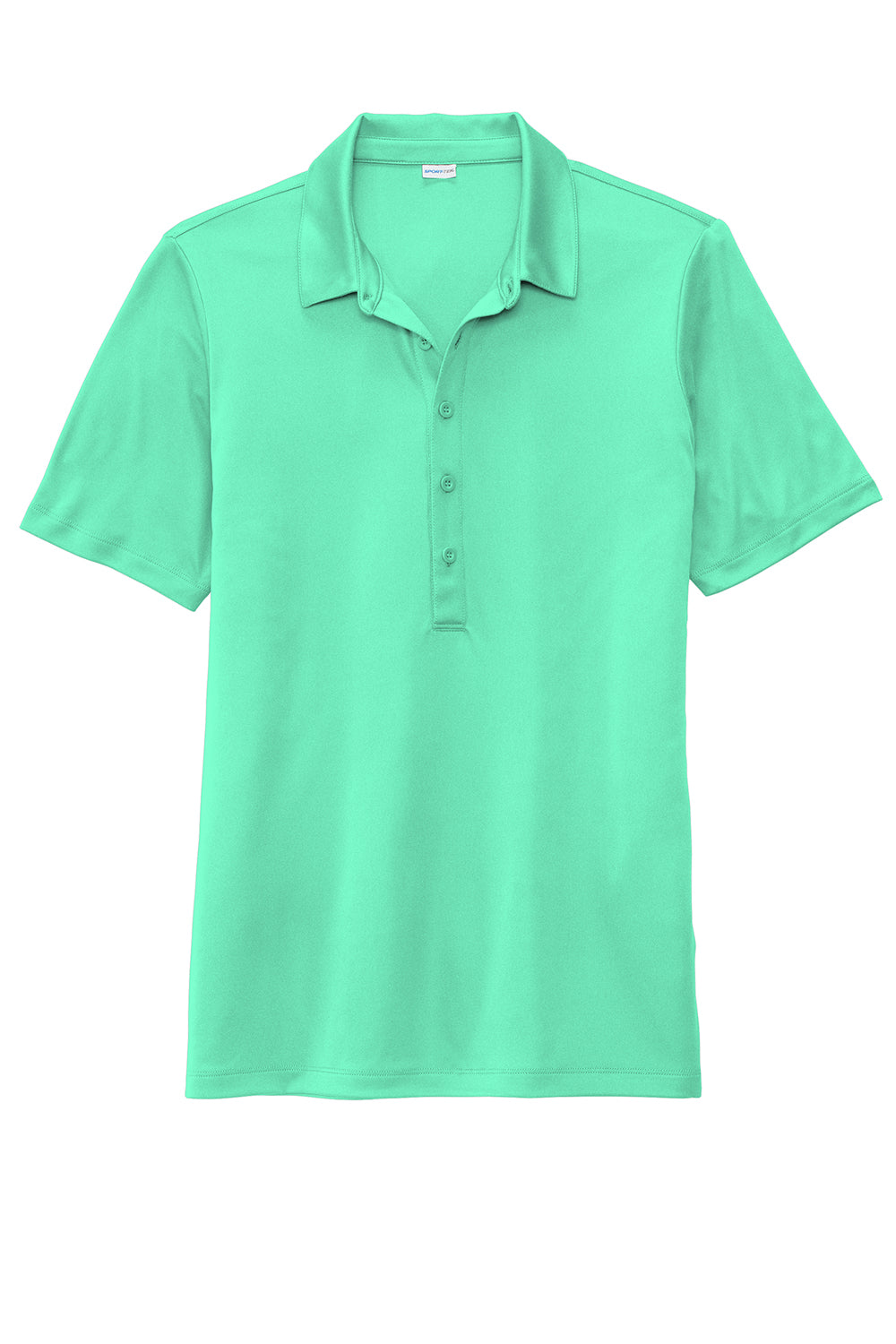 Sport-Tek LST520 Womens Moisture Wicking Short Sleeve Polo Shirt Bright Seafoam Green Flat Front