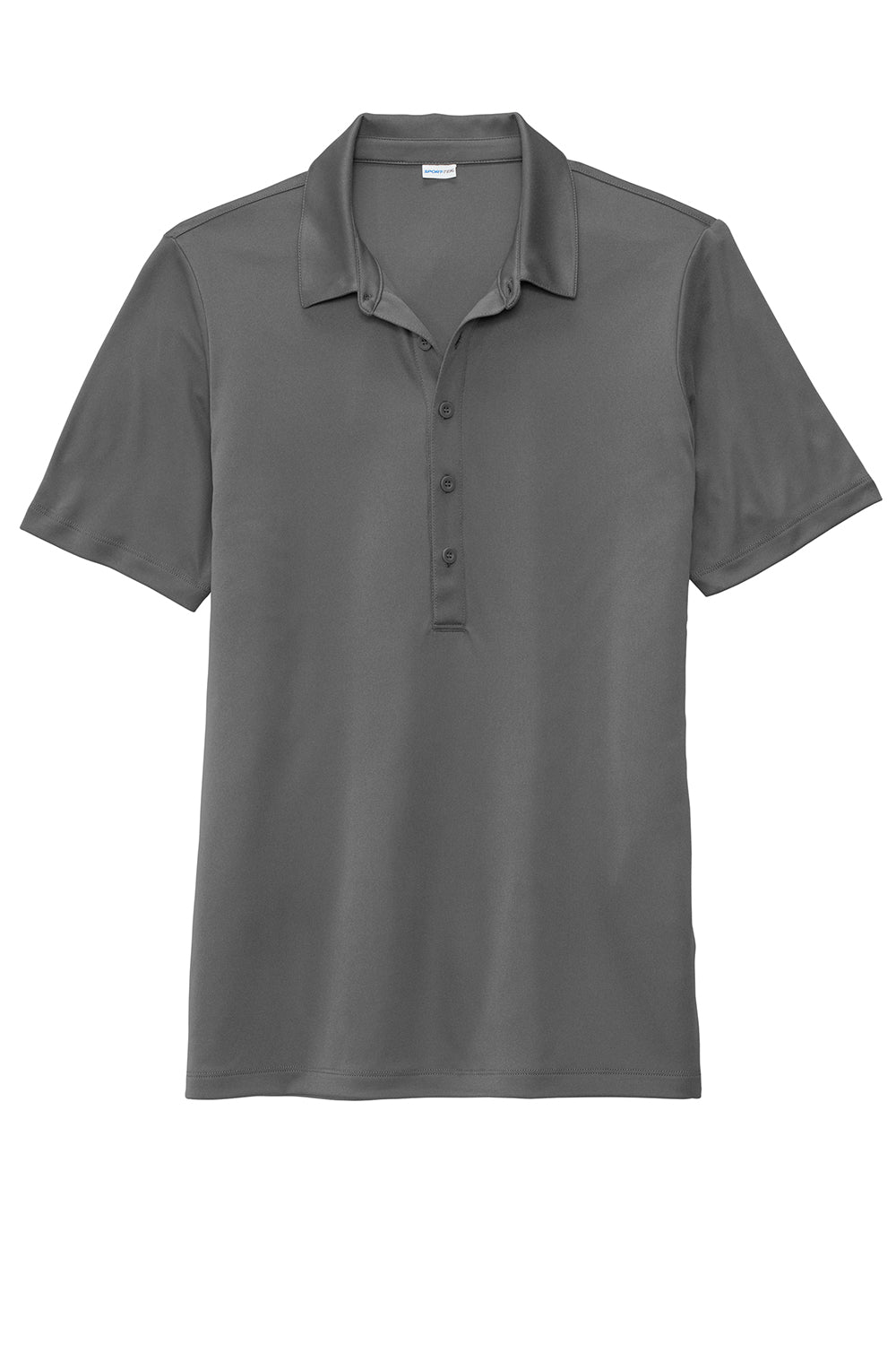 Sport-Tek LST520 Womens Moisture Wicking Short Sleeve Polo Shirt Dark Smoke Grey Flat Front